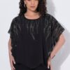 Τουνίκ oversized με layers και σχέδιο με στρας