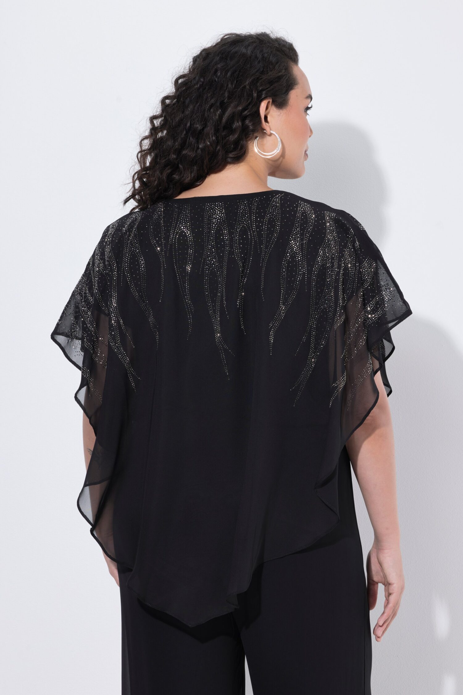 Τουνίκ oversized με layers και σχέδιο με στρας