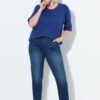 Τζιν παντελόνι mom fit, ελαστικό με 5 τσέπες