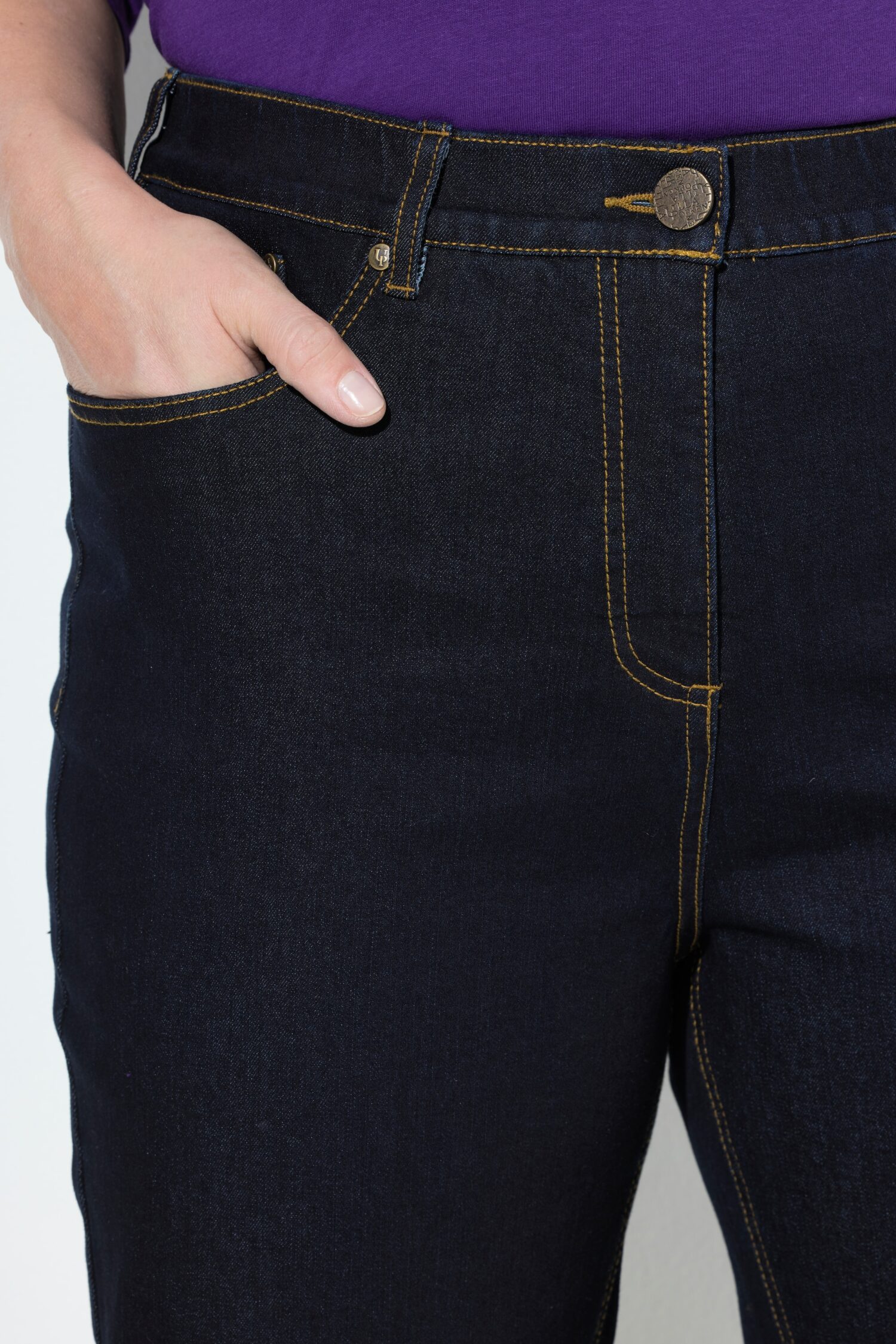 Τζιν παντελόνι mom fit, ελαστικό με 5 τσέπες