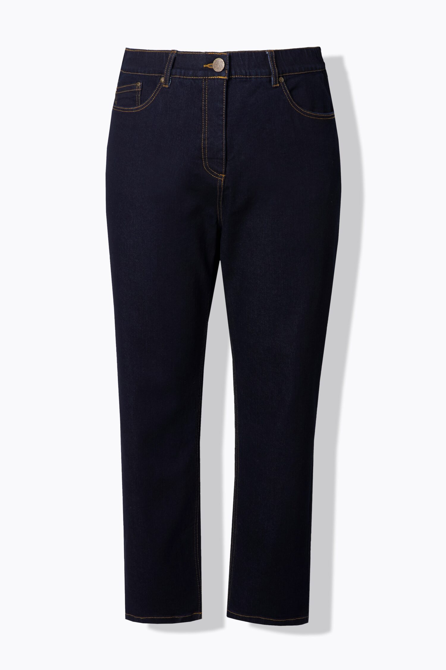 Τζιν παντελόνι mom fit, ελαστικό με 5 τσέπες
