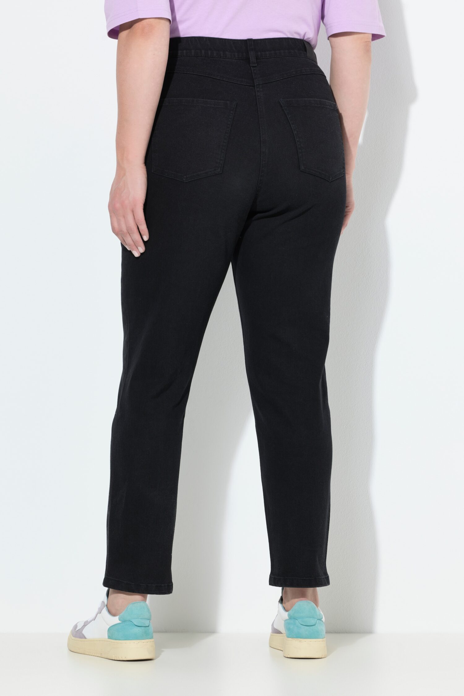 Τζιν παντελόνι mom fit, ελαστικό με 5 τσέπες