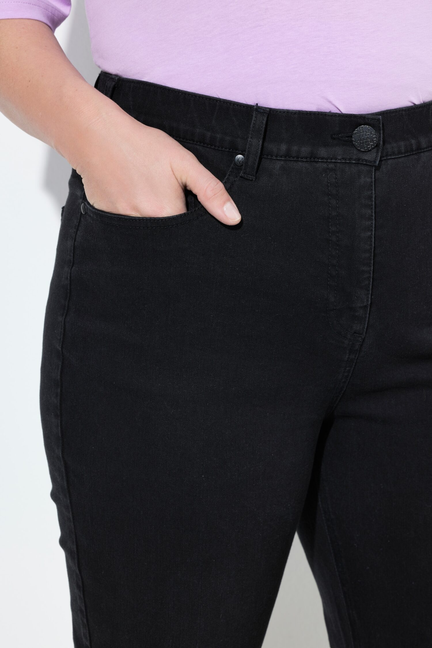 Τζιν παντελόνι mom fit, ελαστικό με 5 τσέπες