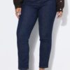 Τζιν παντελόνι mom fit ψηλόμεσο με washed effect