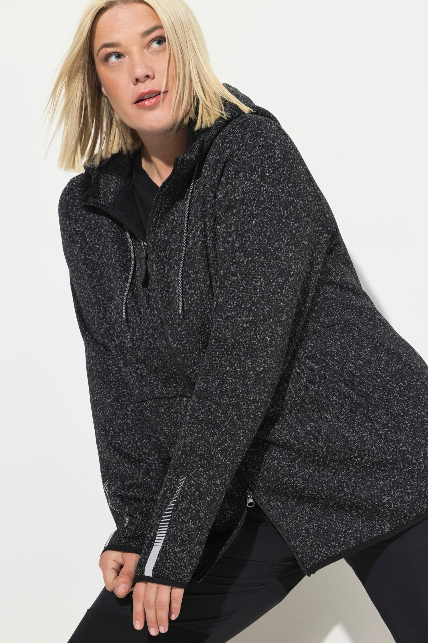 Ζακέτα fleece με κουκούλα