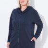 Ζακέτα φούτερ oversized με φερμουάρ διπλής κατεύθυνσης