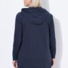 Ζακέτα φούτερ oversized με φερμουάρ διπλής κατεύθυνσης