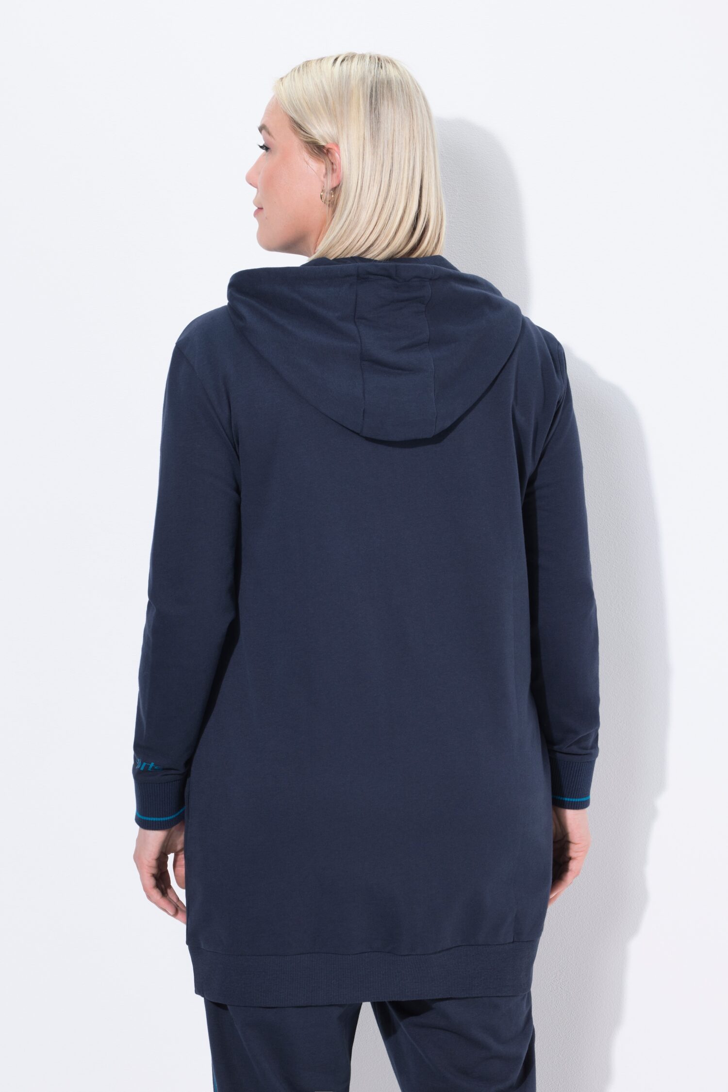 Ζακέτα φούτερ oversized με φερμουάρ διπλής κατεύθυνσης