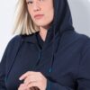 Ζακέτα φούτερ oversized με φερμουάρ διπλής κατεύθυνσης