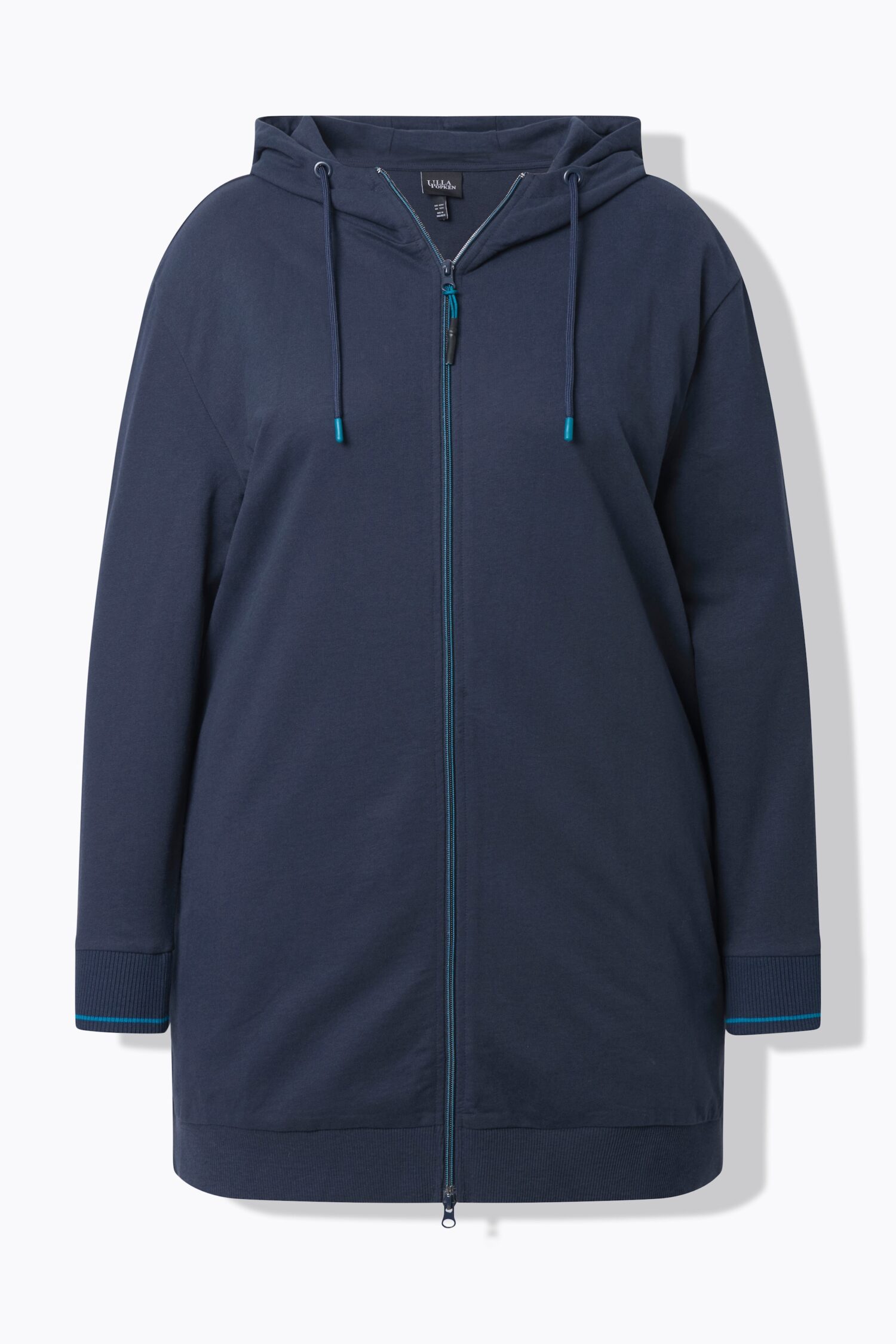Ζακέτα φούτερ oversized με φερμουάρ διπλής κατεύθυνσης