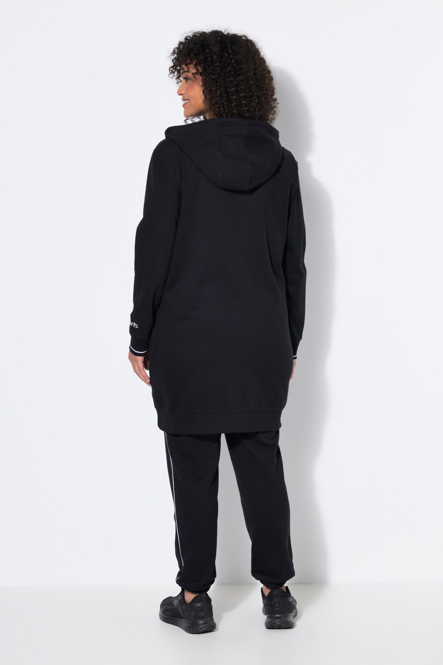 Ζακέτα φούτερ oversized με φερμουάρ διπλής κατεύθυνσης