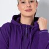 Ζακέτα φούτερ oversized με φερμουάρ διπλής κατεύθυνσης