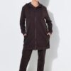 Ζακέτα φούτερ oversized με φερμουάρ διπλής κατεύθυνσης