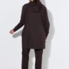 Ζακέτα φούτερ oversized με φερμουάρ διπλής κατεύθυνσης