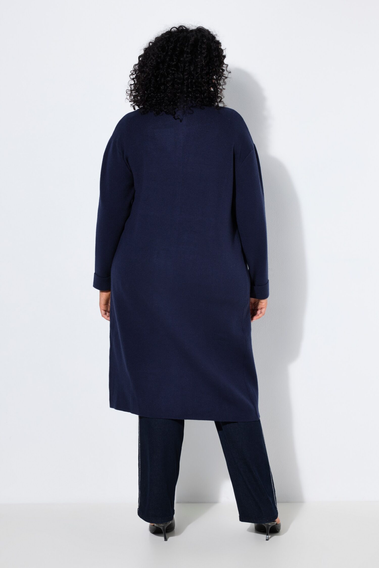 Ζακέτα oversized χωρίς κλείσιμο και μακριά μανίκια