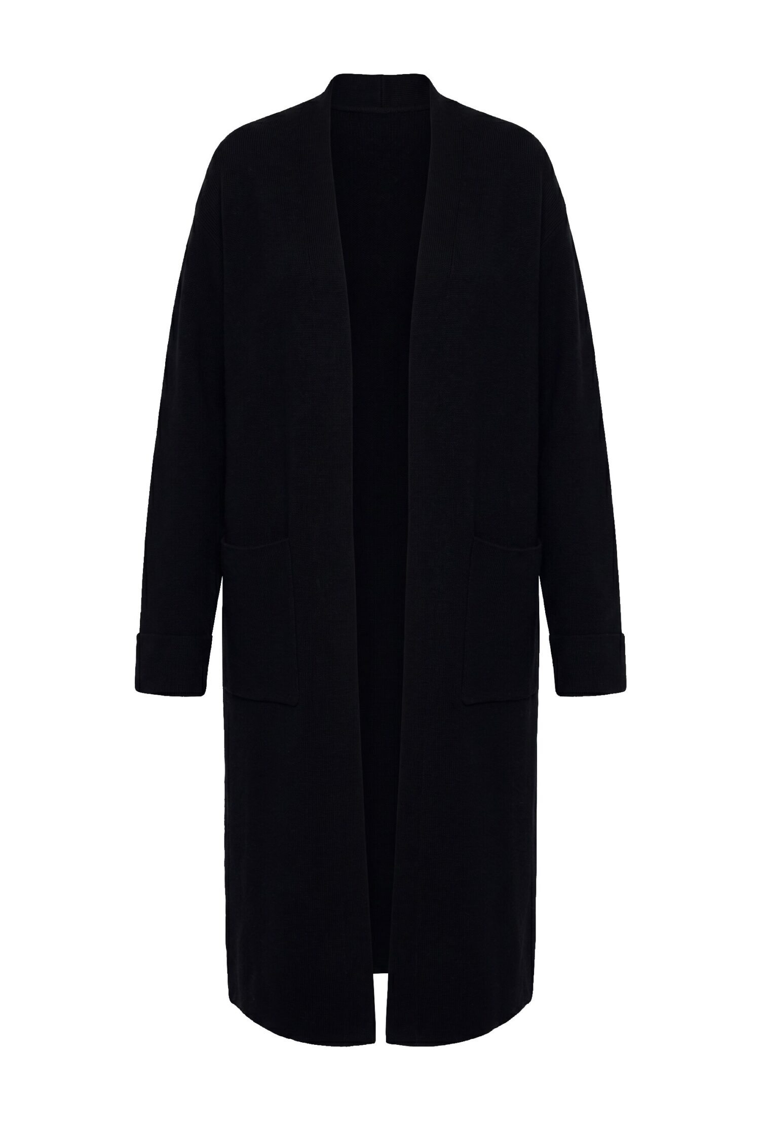 Ζακέτα oversized χωρίς κλείσιμο και μακριά μανίκια