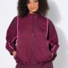 Ζακέτα oversized με όρθιο γιακά και μακριά μανίκια