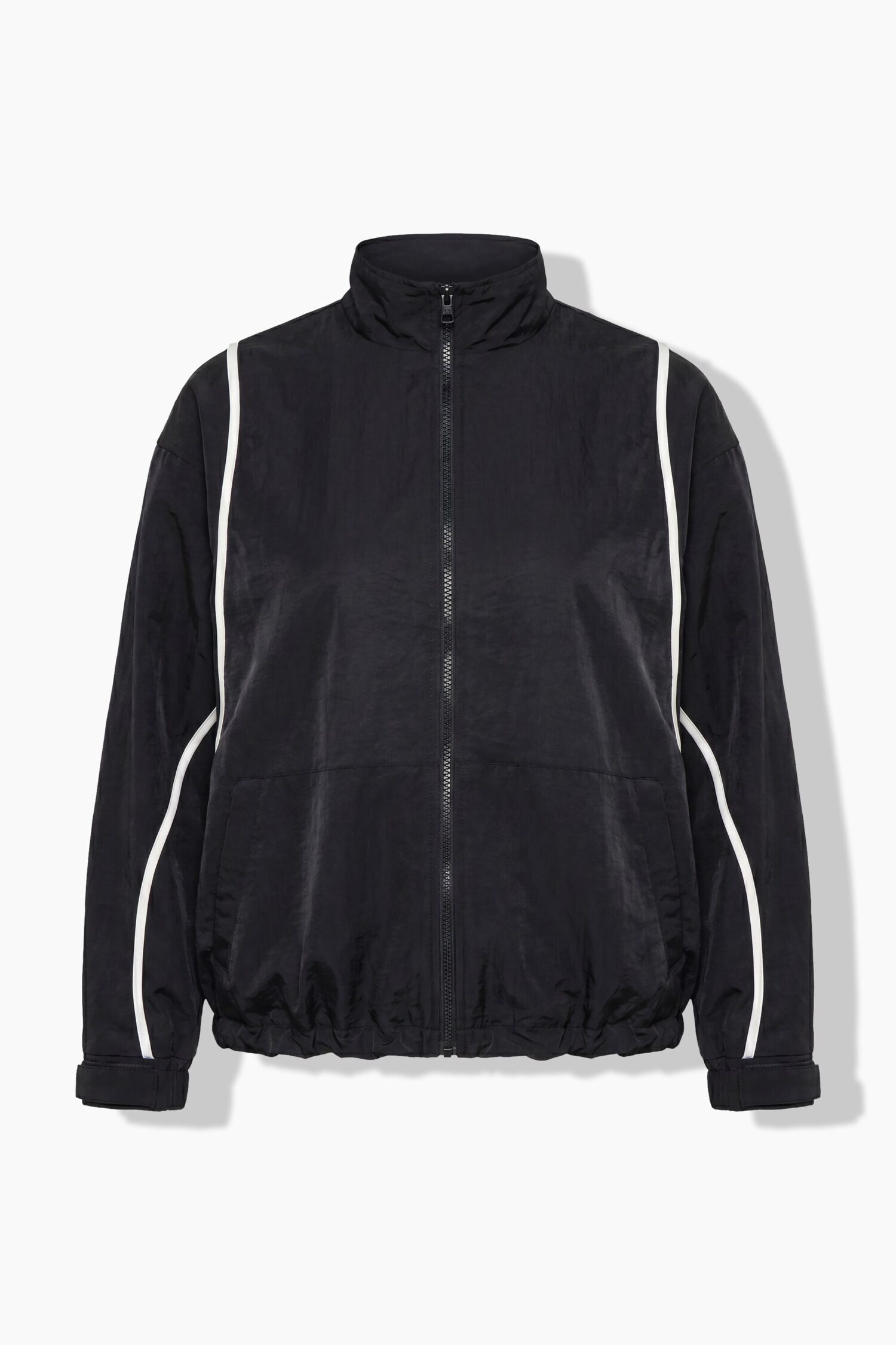 Ζακέτα oversized με όρθιο γιακά και μακριά μανίκια