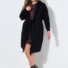 Ζακέτα oversized με ζώνη και κρόσσια
