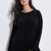 Μπλούζα φούτερ homewear oversized με μακριά μανίκια