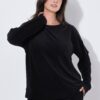 Μπλούζα φούτερ homewear oversized με μακριά μανίκια