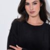 Μπλούζα φούτερ homewear oversized με μακριά μανίκια
