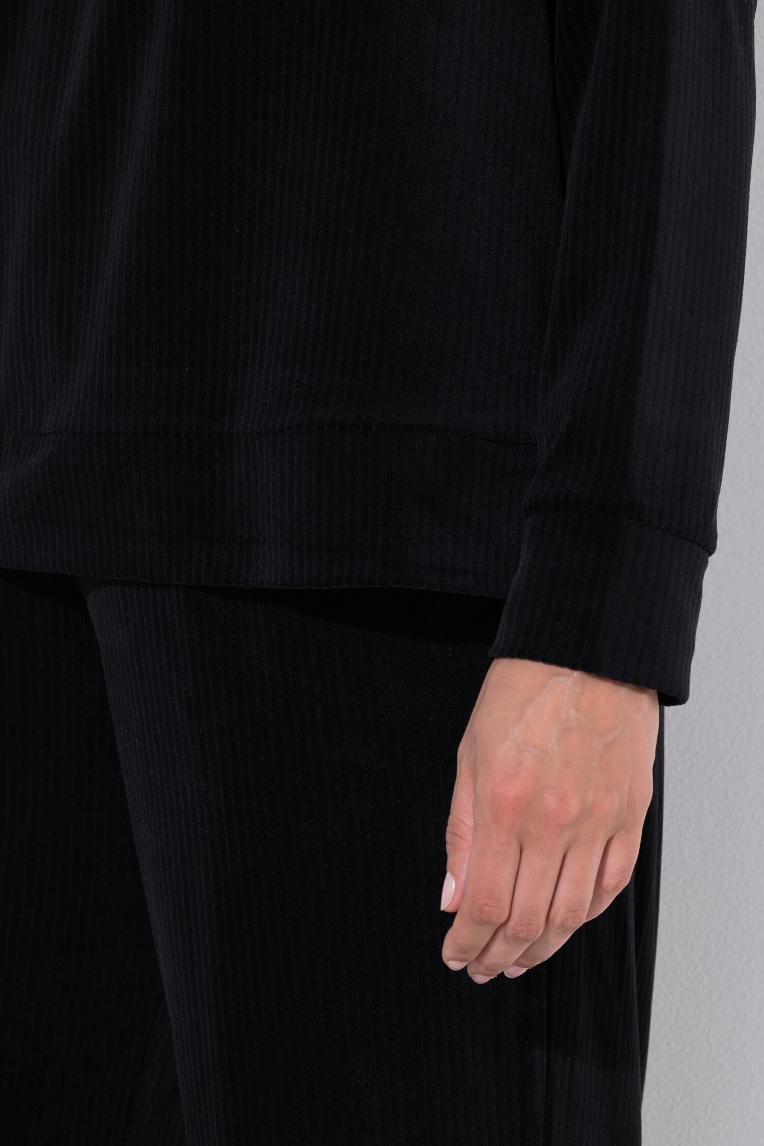 Μπλούζα φούτερ homewear oversized με μακριά μανίκια