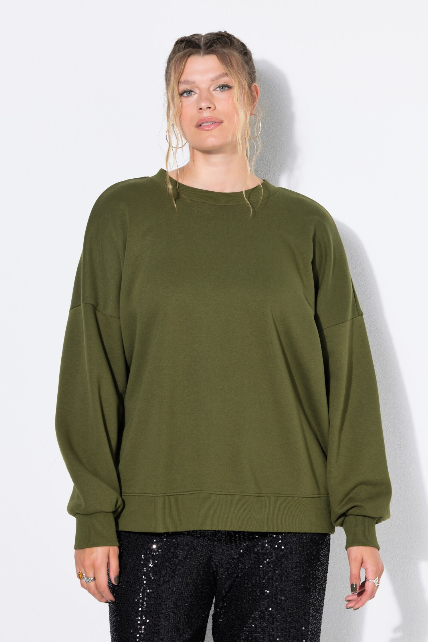 Μπλούζα φούτερ oversized με χαμηλούς ώμους