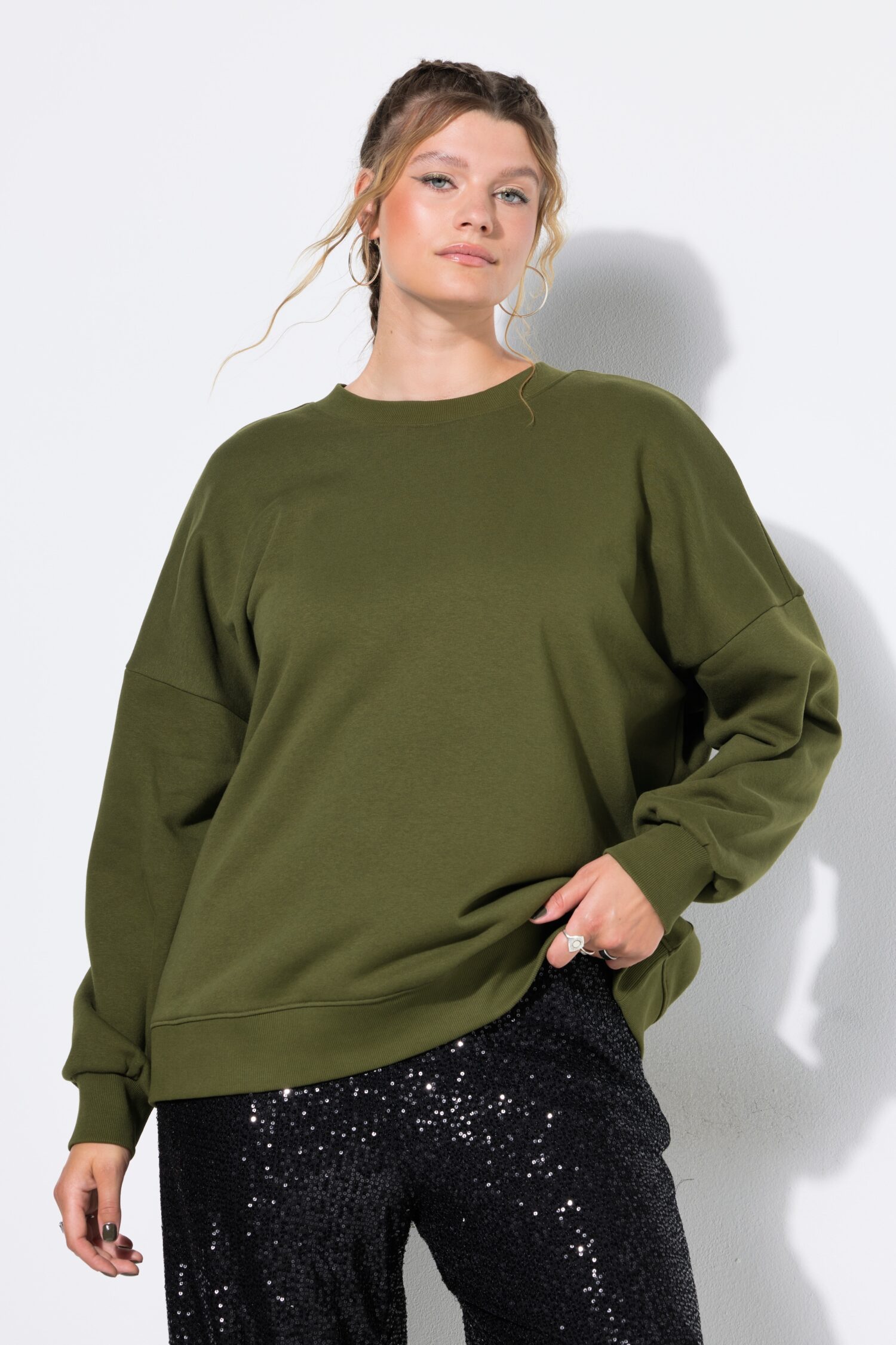 Μπλούζα φούτερ oversized με χαμηλούς ώμους