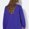 Μπλούζα φούτερ oversized με τύπωμα blueberries