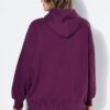 Μπλούζα φούτερ σε cropped oversized με κουκούλα