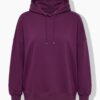 Μπλούζα φούτερ σε cropped oversized με κουκούλα