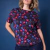 Μπλούζα oversized με berries print