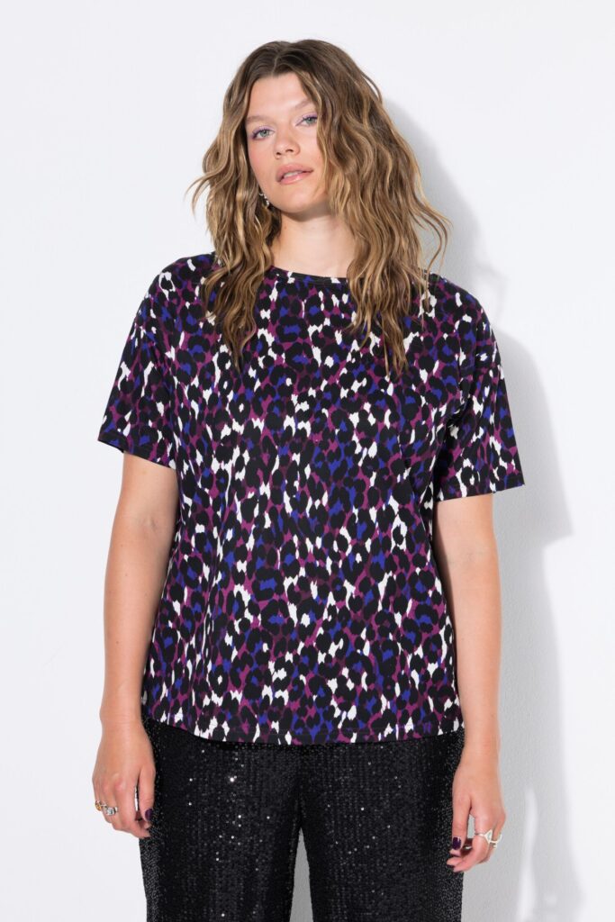 Μπλούζα oversized με λεοπάρ print