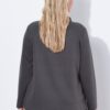 Μπλούζα oversized με όρθιο γιακά και στρας