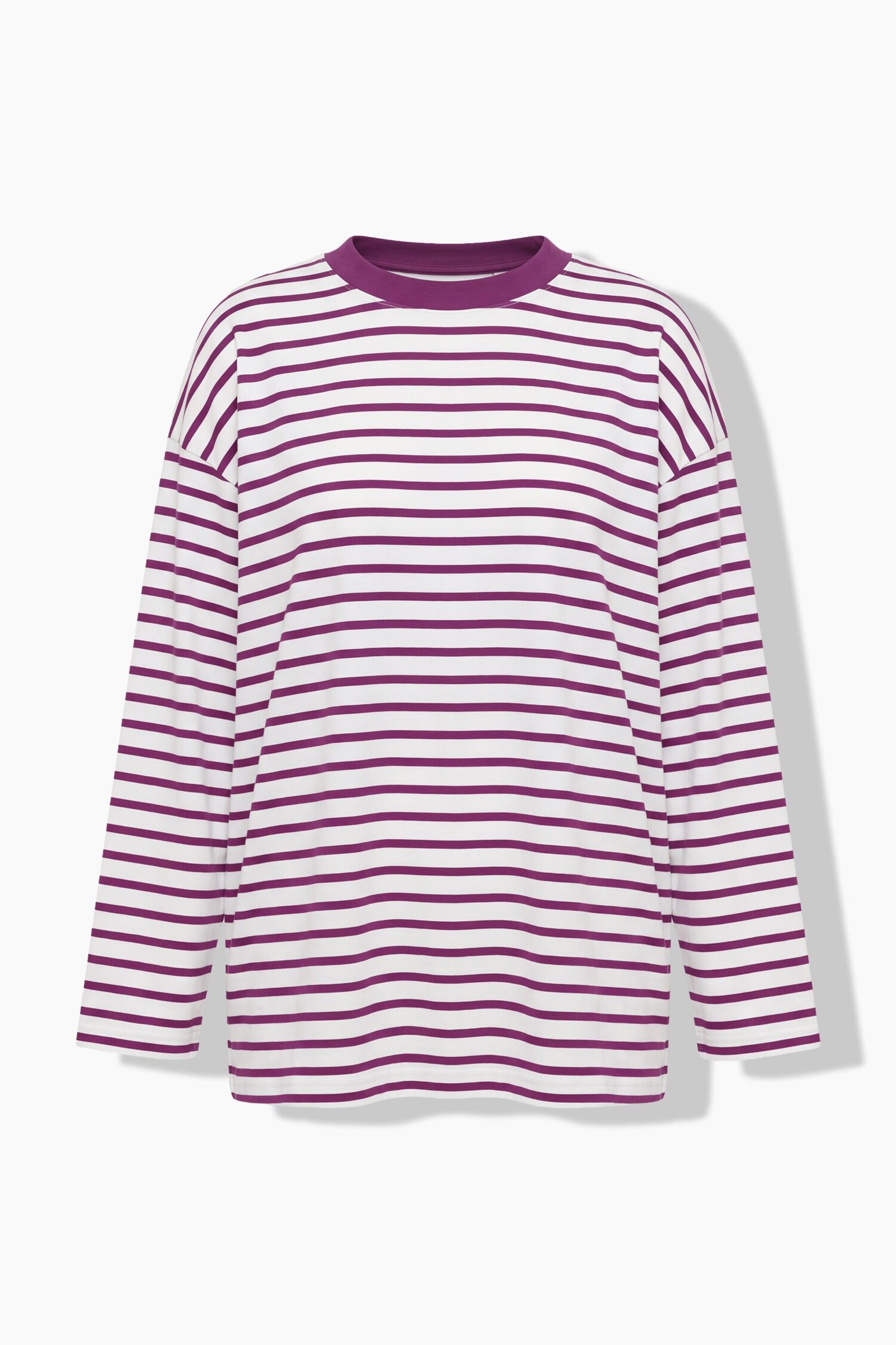Μπλούζα oversized, ριγέ με χαμηλούς ώμους