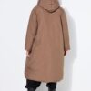 Μπουφάν μακρύ, oversized με φερμουάρ διπλής κατεύθυνσης