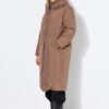 Μπουφάν μακρύ, oversized με φερμουάρ διπλής κατεύθυνσης