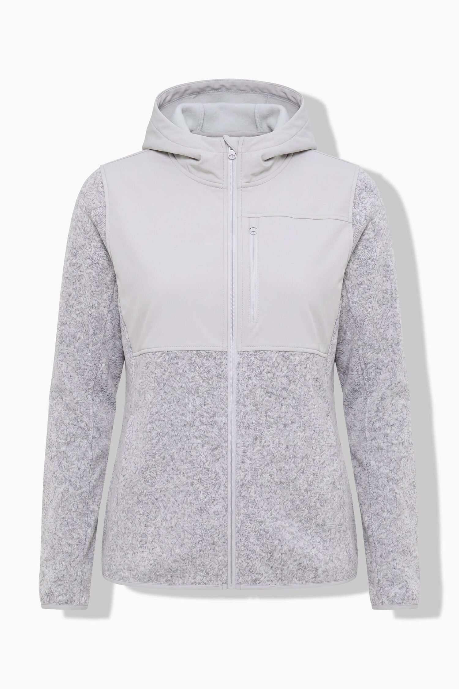 Μπουφάν πλεκτό fleece με αδιάβροχο τελείωμα softshell