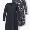Νυχτικά σε συσκευασία 2 τεμαχίων oversized, print/μονόχρωμο