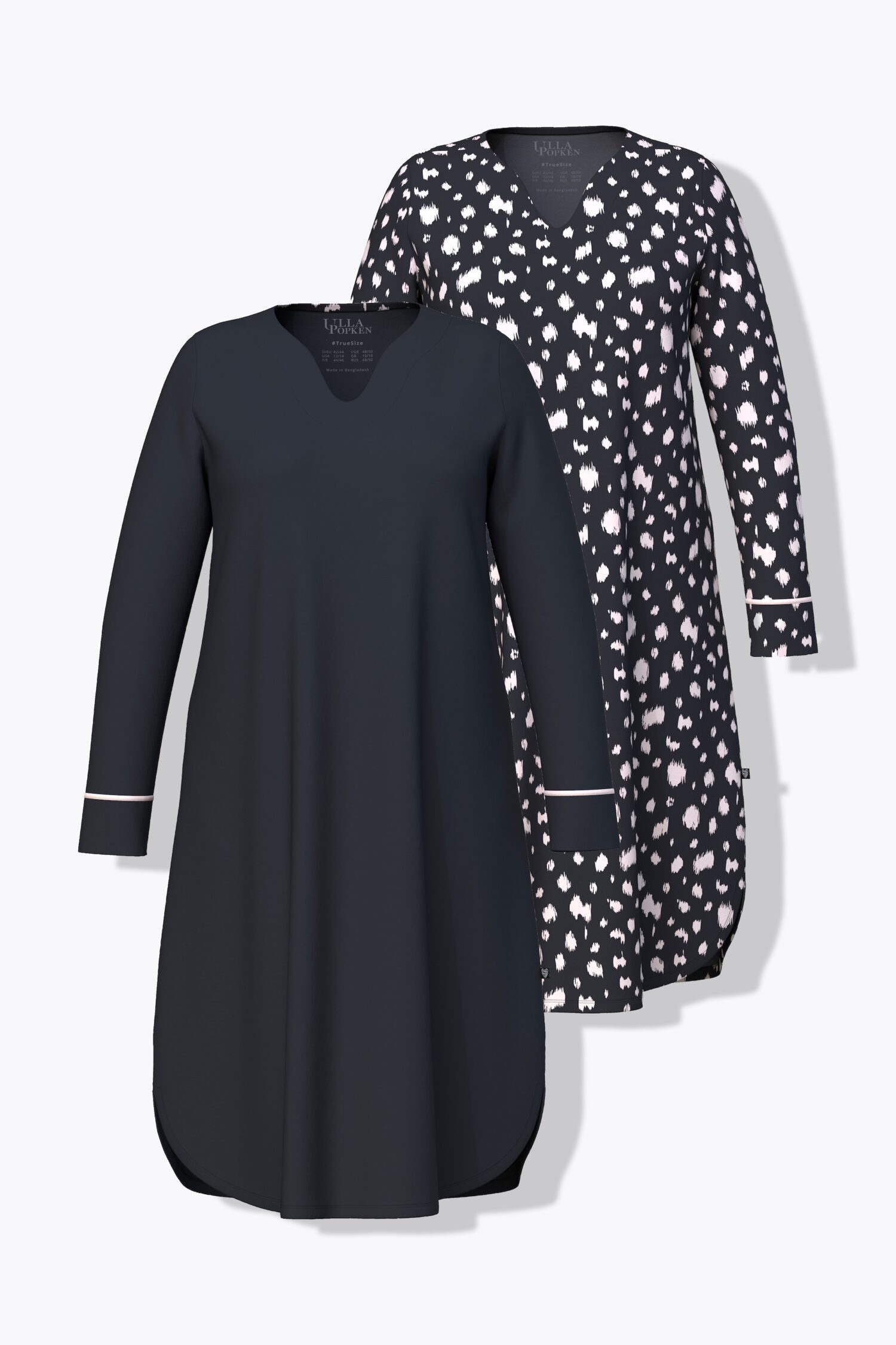 Νυχτικά σε συσκευασία 2 τεμαχίων oversized, print/μονόχρωμο