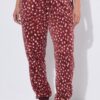 Παντελόνι loungewear με βελούδινη υφή και σχέδιο