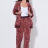 Παντελόνι loungewear με βελούδινη υφή και σχέδιο