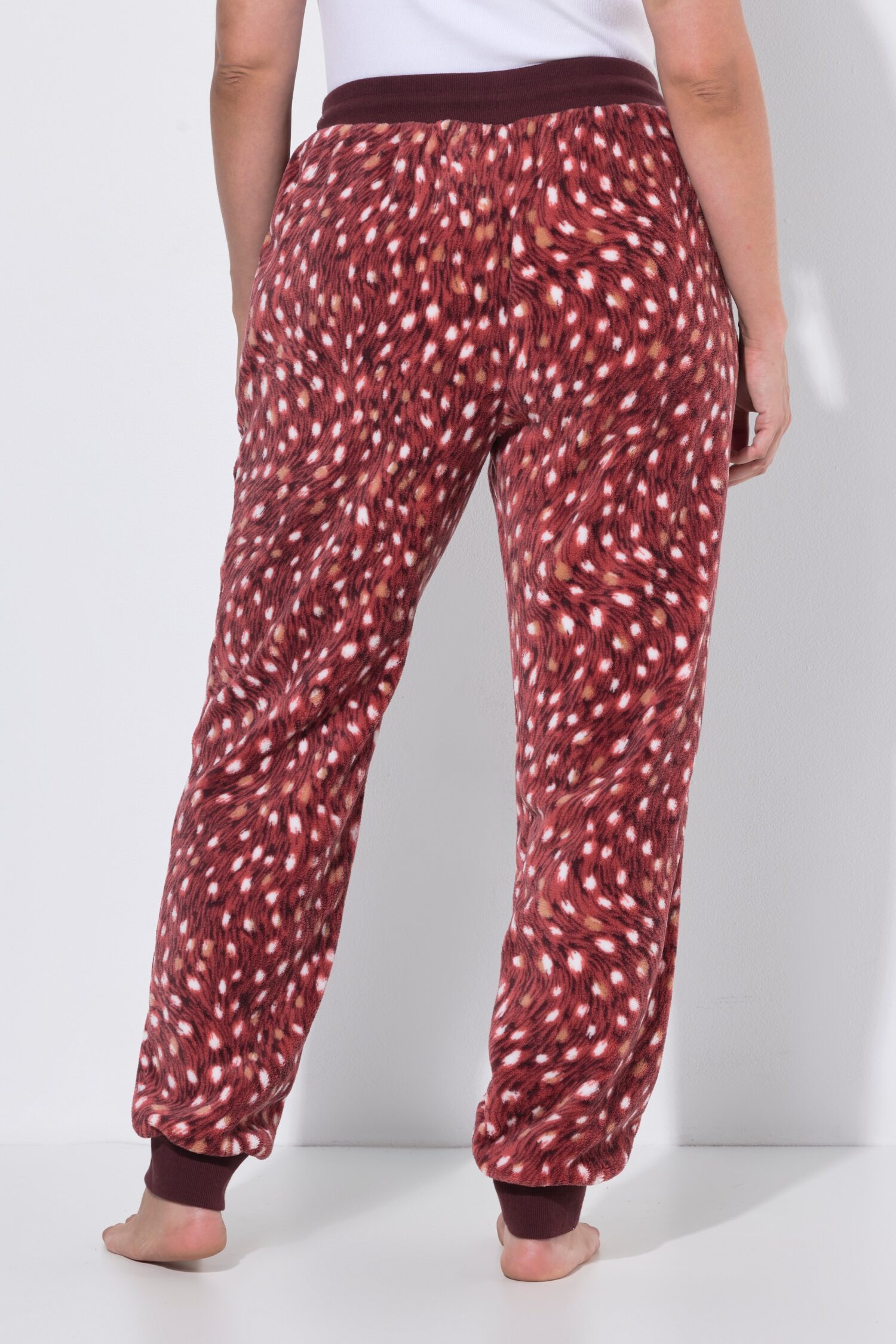 Παντελόνι loungewear με βελούδινη υφή και σχέδιο