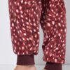 Παντελόνι loungewear με βελούδινη υφή και σχέδιο