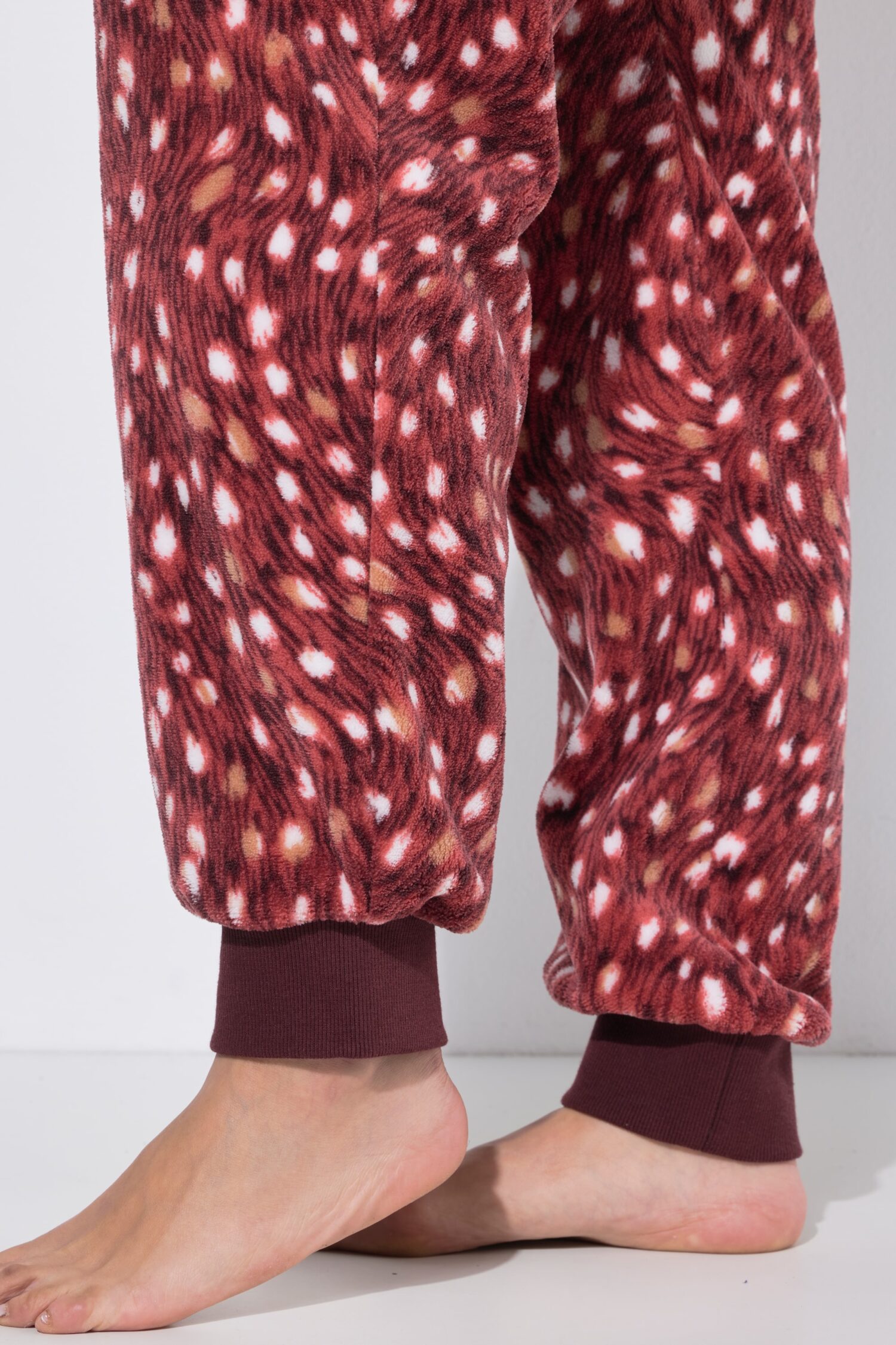 Παντελόνι loungewear με βελούδινη υφή και σχέδιο