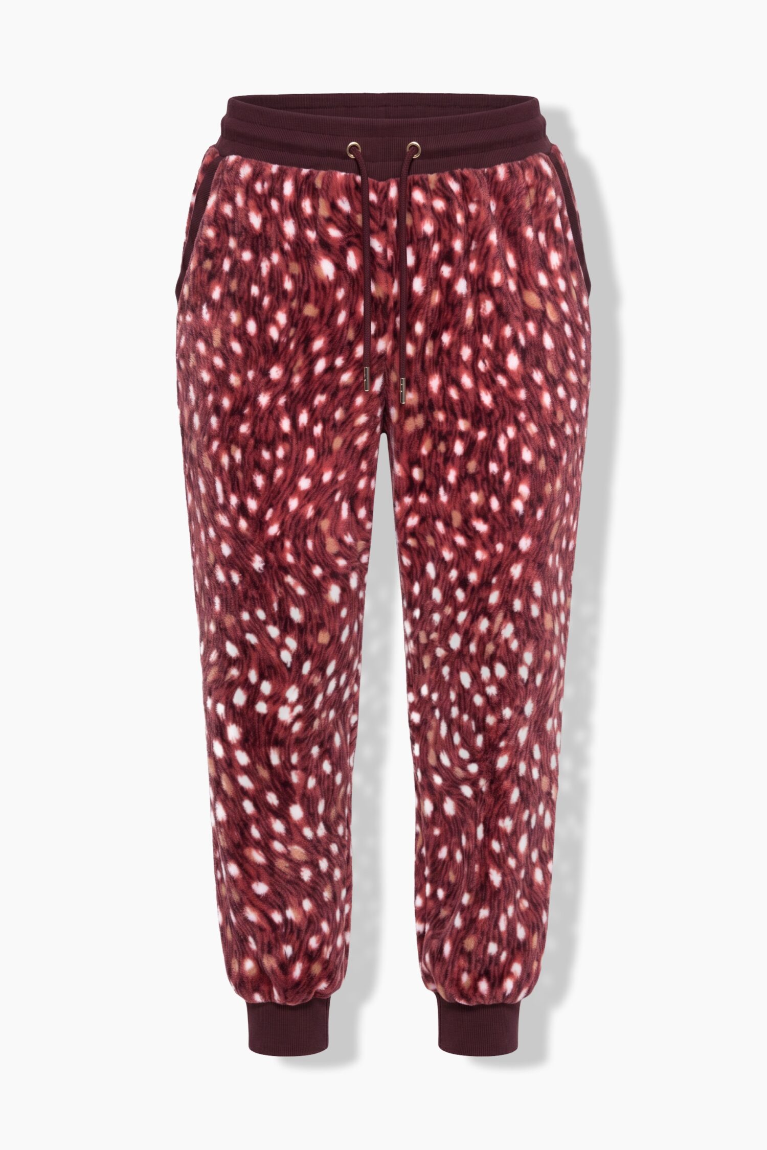 Παντελόνι loungewear με βελούδινη υφή και σχέδιο