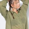 Πουκάμισο oversized, διαφανές με zig zag print
