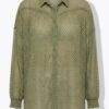 Πουκάμισο oversized, διαφανές με zig zag print