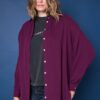 Πουκάμισο oversized με μακριά μανίκια και πλαϊνά σκισίματα